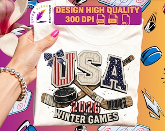 Medalla de oro de hockey de EE. UU. en los Juegos Olímpicos de 2026 (PNG, SVG, JPG) para hombre – Ropa del equipo de EE. UU. para los Juegos de Invierno | Camiseta patriótica, camiseta deportiva retro universitaria vintage