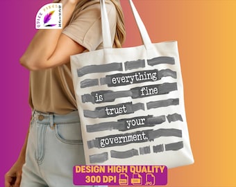 Meme censurado "Todo está bien, confía en tu gobierno", gráfico político divertido, teoría de la conspiración, buscadores de la verdad