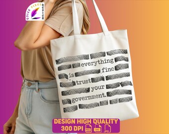 Meme censurado "Todo está bien, confía en tu gobierno", gráfico político divertido, teoría de la conspiración, buscadores de la verdad