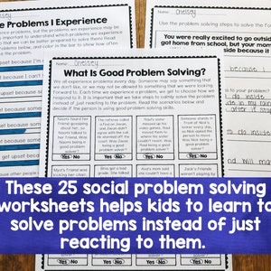 Social Problem Solving Workbook for Kids With 25 Worksheets - Etsy