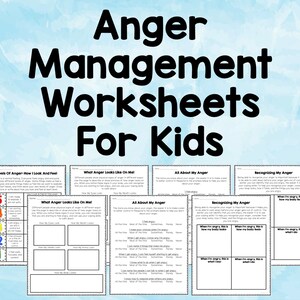 Anger Management Worksheets for Kids - Etsy
