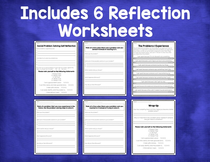 Social Problem Solving Workbook for Kids With 25 Worksheets - Etsy
