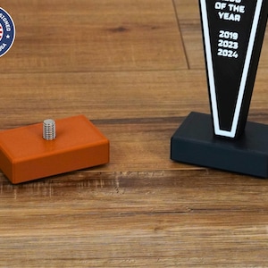 Tap Handle Display Base – Custom Stand for Beer Tap Handles, Trophy Display, Non-Slip Rubber Feet, 26 Colors, 3/8”-16 Bolt