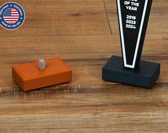 Base de exhibición para manijas de grifo: soporte personalizado para manijas de grifo de cerveza, exhibición de trofeos, patas de goma antideslizantes, 26 colores, perno de 3/8"-16