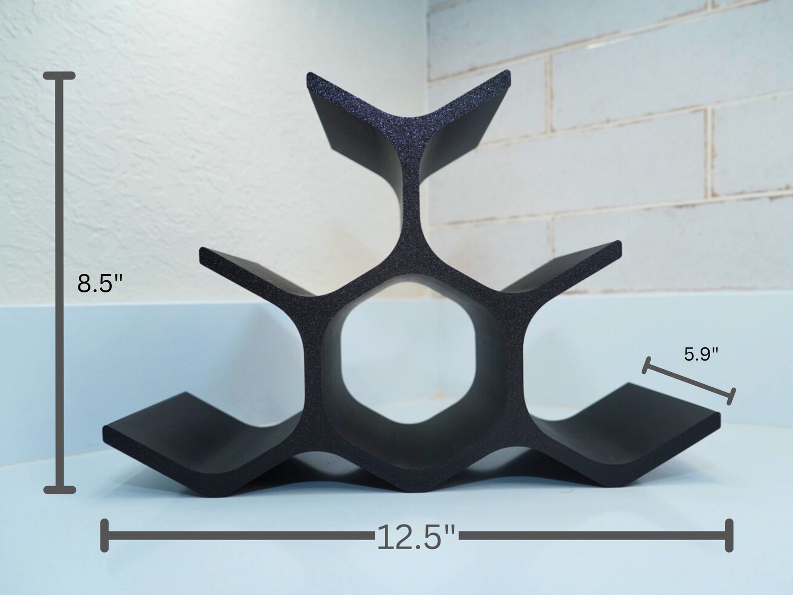 6 Bottle Modern Wine Rack Pyramid - Etsy Canada