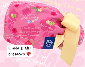 Aloha in the OR Scrub Hat | satin lined, gifts for surgeons, nurses, anesthesiologists, scrub techs, circulators, physician assistants, CRNA