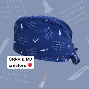 Men&#39;s Surgical Scrub Hat | for surgeons, anesthesiologists, CRNAs, nurse anesthetists, anesthesia assistants, blue laundry