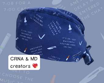 Men's Surgical Scrub Hat | for surgeons, anesthesiologists, CRNAs, nurse anesthetists, anesthesia assistants, blue laundry