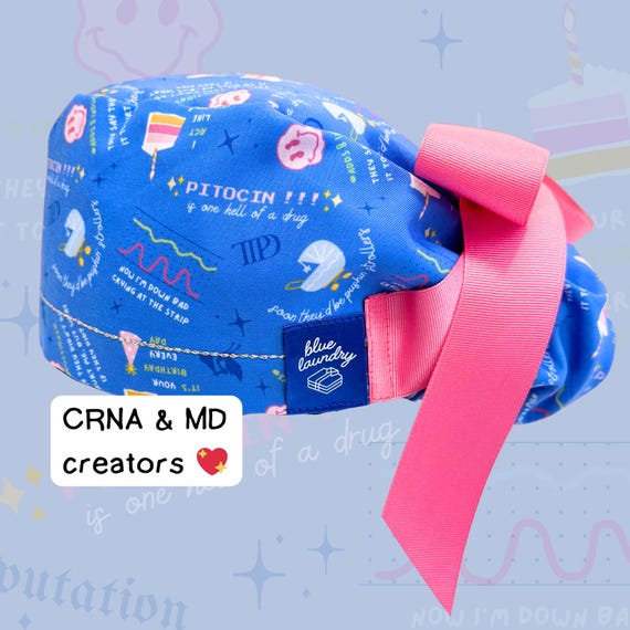 Tortured Labor Delivery Scrub Hat | for OB gynecologists, midwives, labor & delivery nurses, anesthesiologists, CRNAs