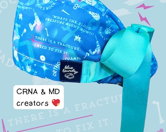 Ortho Bro Scrub Hat | for orthopedic surgeons, anesthesiologists, CRNAs, nurse anesthetists, physician assistant, PAs, operating room nurse