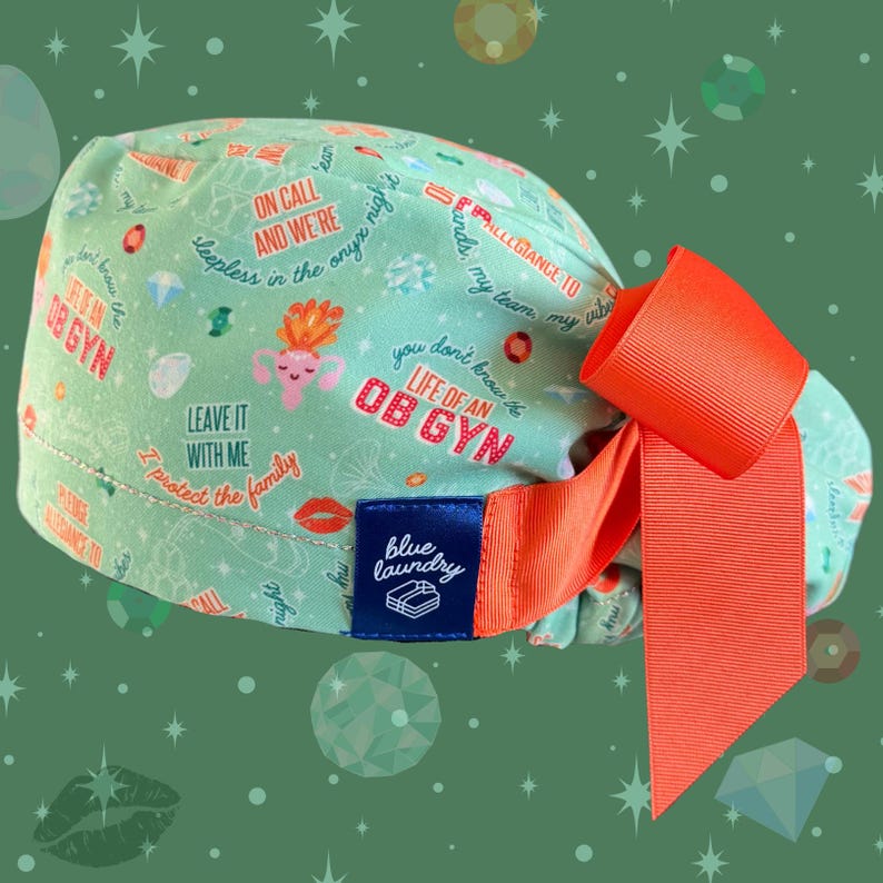 Showgirl Swifty | Life of an OR Girl scrub hat for nurses, surgeons, anesthesia, techs, vets SHOWGIRL OBGYN