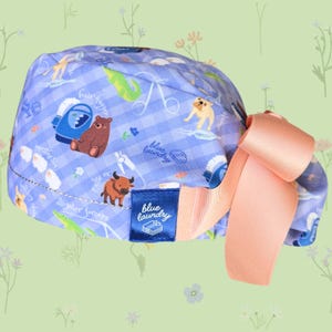 Gorro quirúrgico de anestesia del zoológico Mallampati / para anestesiólogos, enfermeros anestesistas certificados, pediatras, enfermeros anestesistas y asistentes de anestesia ANIMALS IN THE OR