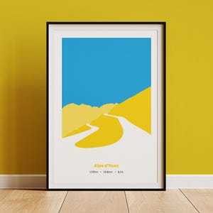 Alpe d Huez Le Tour Cycling printable Poster Alp Huez Classic Cycling Poster poster TDF Alp d’Huez mountain Le Tour Alpe d’Huez France climb