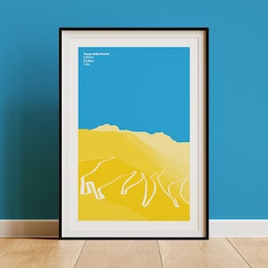 Passo dello Stelvio Cycling Poster: Giro d&#39;Italia Mountain Art (Digital Download) Classic Cycling Poster Giro Italy mountain Stelvio Pass