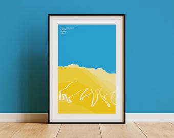 Passo dello Stelvio Cycling Poster: Giro d'Italia Mountain Art (Digital Download) Classic Cycling Poster Giro Italy mountain Stelvio Pass