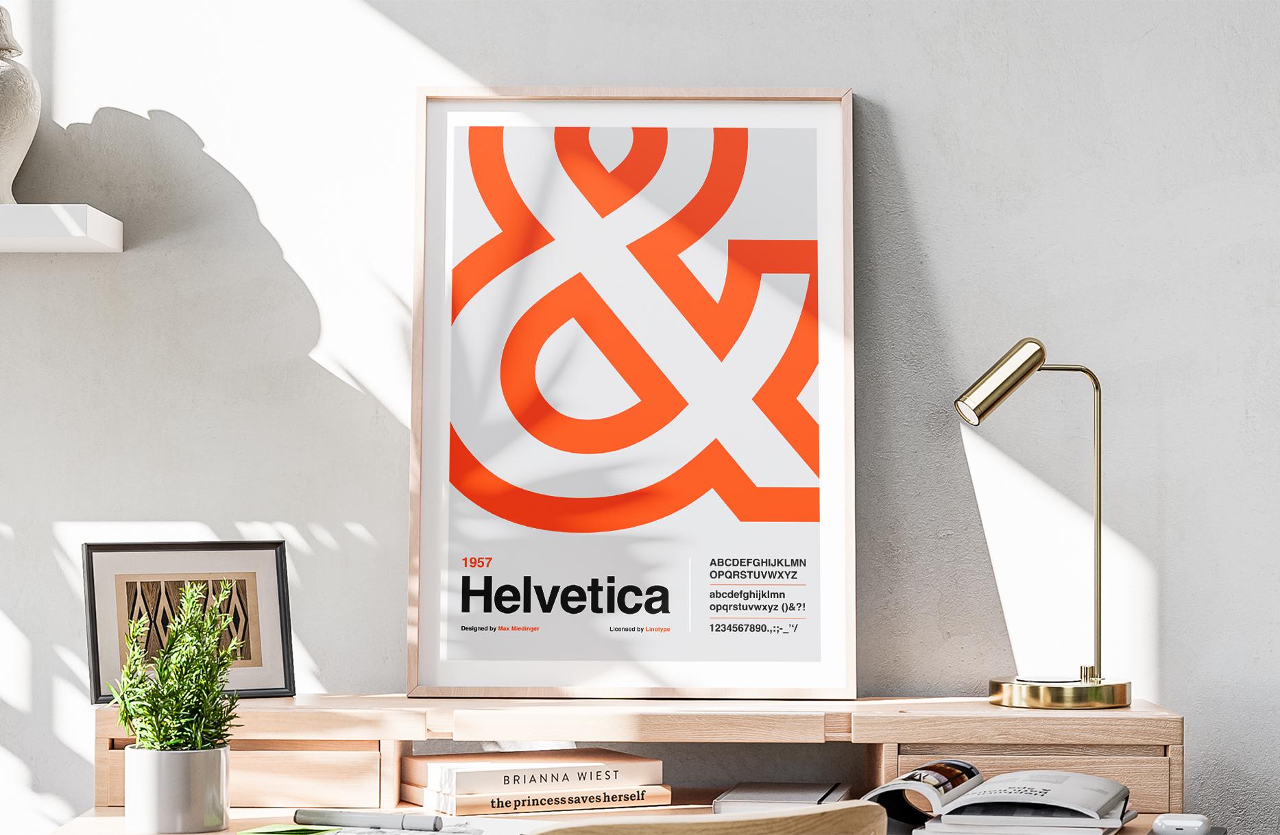 Helvetica Typographic Wall Art. 1957 Font Poster. Gift for Graphic ...