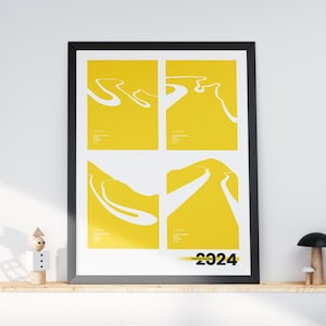 Tour De France 2024 printable Poster TDF2024 Mountain Poster Mountain Stage Wall Art Mountain Poster set of 4 tour-de-france poster