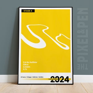 Tour De France 2024 Col du Colbier Poster TDF2024 Poster Col-du-Colbier Mountain Stage Wall Art Mountain Poster tour-de-france poster