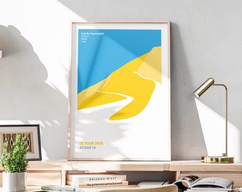 Col Du Tormalet Le Tour stage 14 Poster TDF2025 Poster Col Du Tormalet Mountain Stage 14 Mountain Cycling Poster classic Le Tour cycling