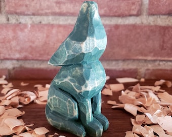 Hand Carved Wolf