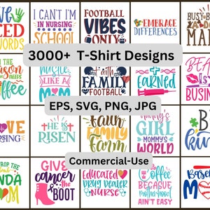 3000+ Editable T-Shirt Designs Mega Bundle | eps,svg,png,jpg, fonts, commercial-use , Vectors Pack, Popular POD Niches,Cricut Svg,svg bundle