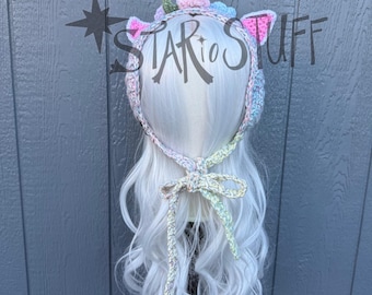 Crochet Pastel Unicorn Ear Warmer | Unicorn Ear Warmer Headband | Unicorn Hair Accessory | Crochet Headband | Fantasycore | Ready to Ship