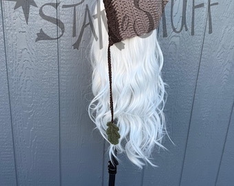 Crochet Pixie Acorn Bonnet | Cottagecore Aesthetic | Pixie Bonnet | Acorn Bonnet Hat | Ren Faire Accesory | Acorn Sprite | Ready to ship