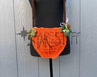 Crochet Pumpkin Bag | Crochet Pumpkin Purse | Fall Pumpkin Bag | Pumpkin Spice Aesthetic | Cute Fall Pumpkin Bag | Autumn Vibes