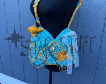 Aqua: Princess Purse Collection | Crochet Arabic Princess Purse | Aqua Edition | Ready to ship