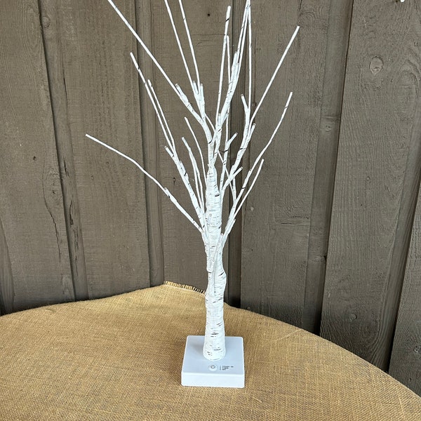 24 inch birch tree illuminated tabletop birch tree all season tree rustic twig lighting decor modern rustic LED light holiday centerpiece