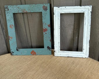 Vintage frames with no glass distressed frames craft supply picture frames old antique frames large wall or lean frames DIY frames no back
