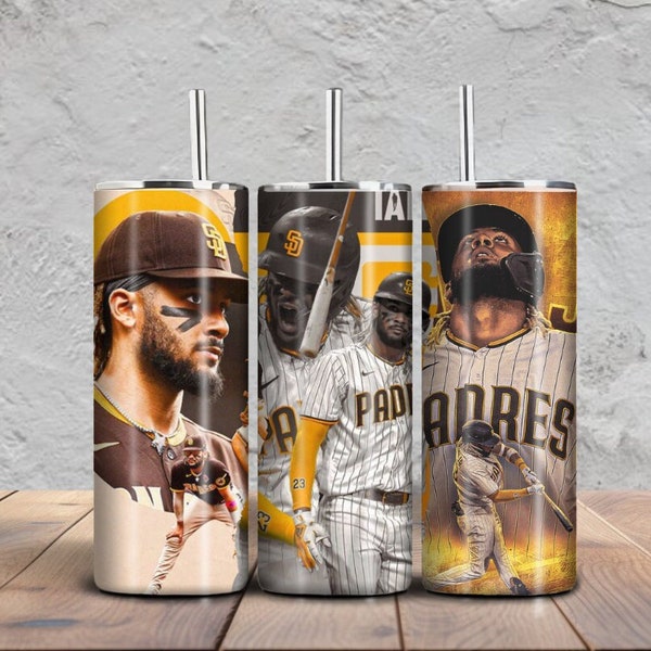 Fernando Tatis jr Tumbler wrap 20oz skinny PNG, full tumbler designs, high resolution 300 dpi