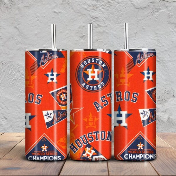 Tumbler wrap astros 20oz skinny straight tampered PNG, full tumbler designs, high resolution 300 dpi