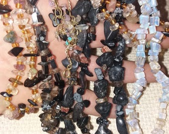 Vintage Beads sets. Stone, Glass and Bone Beads.