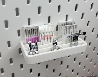Organizer for needles and sewing feet for IKEA Skadis storage sewing machine needles