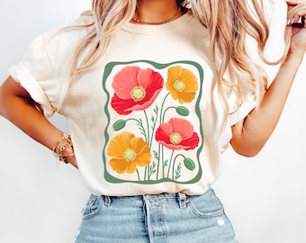 トップス POPPY FLORAL PATTERN SECOND SKIN TOPS 61QU6jTBDBL._UF350,350_QL80_.jpg