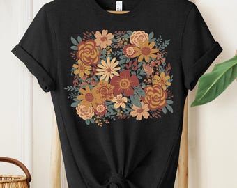 Subtle F!ck Trump Flower T-Shirt, FDT Shirt, Boho Floral T-Shirt,Anti Trump T-Shirt,Feminist Gift,Political T-Shirt, Gift for Minimalist