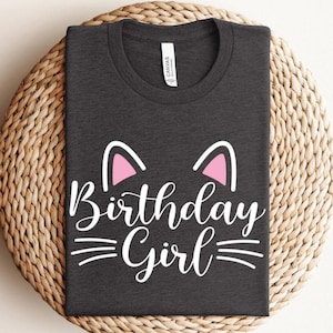 Cat birthday shirt, kitty birthday shirt, girl birthday shirt, girl birthday party, cat theme birthday, custom kitty cat, kitty shirt