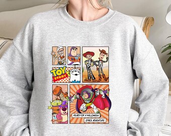 Disney Toy Stori Sweatshirt,Pumpkin Halloween Sweatshirt,Buzz Lightyer Sweatshirt,Trick or Treat Sweatshirt,Disney Halloween Sweatshirt