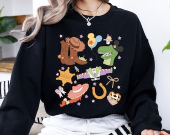 Cute Toy Stori Sweatshirt,Woody Buzz Sweatshirt,Disney Toy Storiy ,Pixar Character Sweatshirt,Disney Kids Sweatshirt,Disney Family Trip 2025