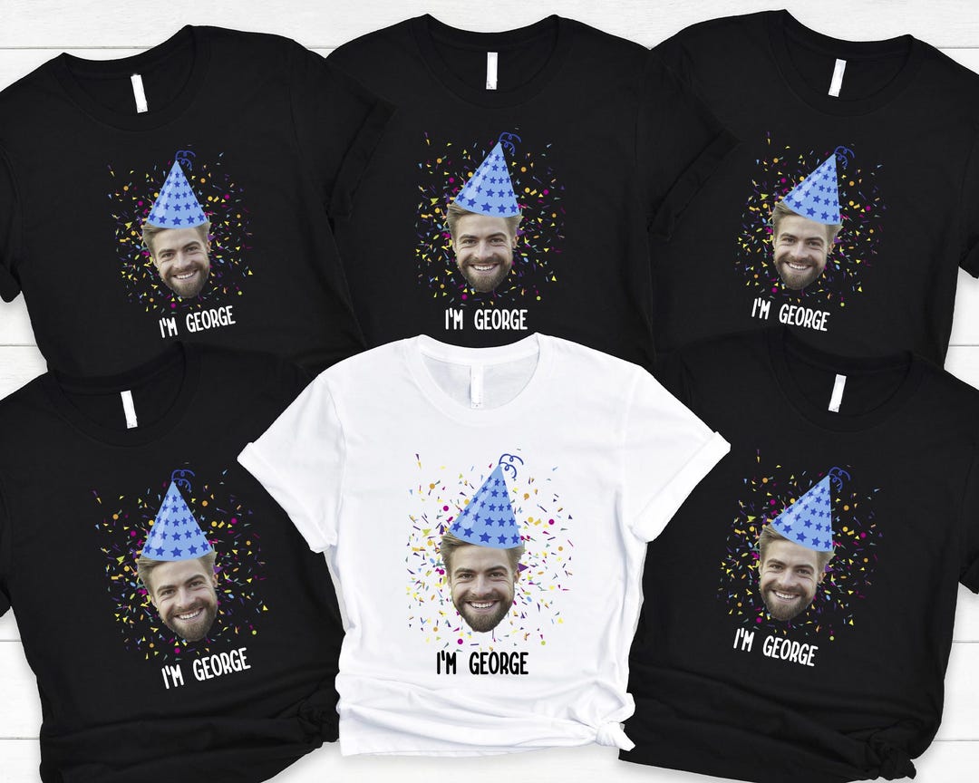 Customised Top Fun Funny Birthday Photo Shirt, Custom Face Shirt, Personalized Birthday ...