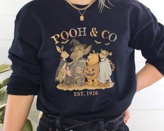 Retro Winnie The Pooh Halloween Sweatshirt,Pooh & Co Est 1926 Sweatshirt,Pooh and Friends Halloween Sweatshirt,Pooh Pumkin Sweatshirt