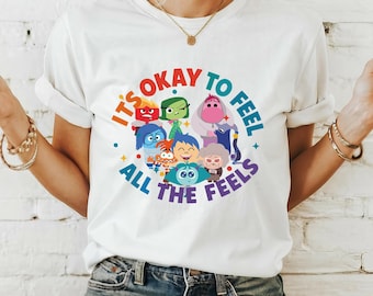 It's Okay To Feel All The Feels T-Shirt,Disney T-Shirt,Therapy T-Shirt,Teacher T-Shirt,Gift for T-Shirt,Speech Terapy Tee,Mental Health Tee