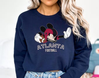 Mickey Football Kids Sweatshirt,Football Lovers Mickey Sweatshirt,Vintage Game Day Disney-Inspired Sweater,Soft Graphic Sweat for Sports Fan