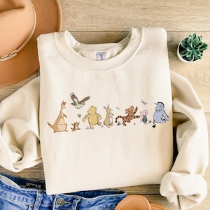 Retro Winnie The Pooh And Friends Sweatshirt,Disney Sweatshirt,Pooh Bear Sweatshirt,Disney Kids Sweatshirt,Winnie The Pooh Sweatshirt