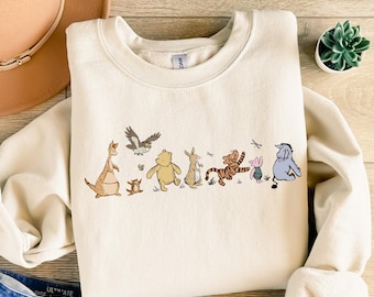 Retro Winnie The Pooh And Friends Sweatshirt,Disney Sweatshirt,Pooh Bear Sweatshirt,Disney Kids Sweatshirt,Winnie The Pooh Sweatshirt