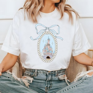 Disney Blue Coquette T-Shirt,Magic Kingdom T-Shirt,Disney Girl Trip,Disneyworld Family T-Shirt,Magical Castle T-Shirt,Disney Vacation Tshirt