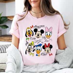 Coquette Bows Signatures Mickey and Friends T-Shirt,Mickey and Co Disney T-Shirt,Disney World T-Shirt,Disneyland T-Shirt,Magical Kingdom Tee