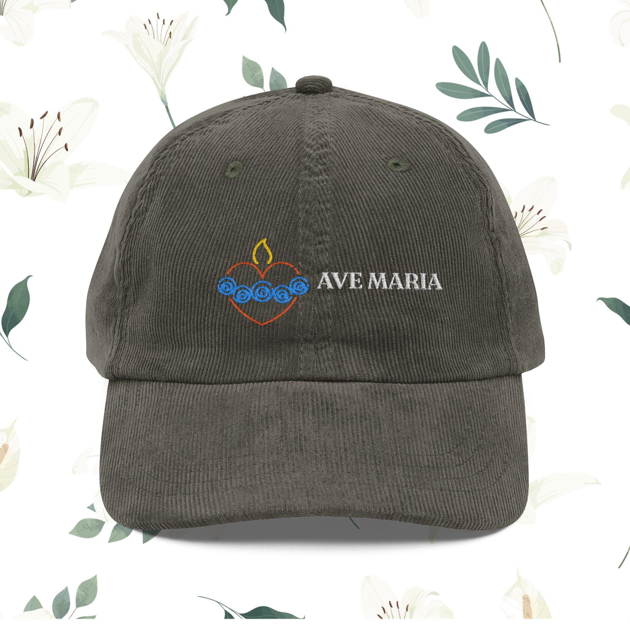 Ave Maria Catholic Cap | Rosary Warrior Hat | Marian Devotion ...