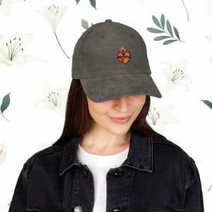イエスの聖心の帽子 コーデュロイ刺繍入りキャップ、カトリックの男性または女性への贈り物、ヴィンテージ クリスチャン ユニセックス ダッドハット